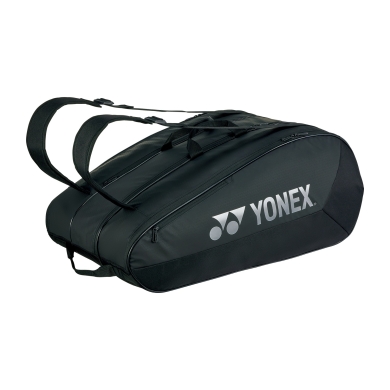 Torba na rakiety Yonex Team (Schlägertasche, 3 główne komory, komora na buty) 2025 czarna 12-sztukowa